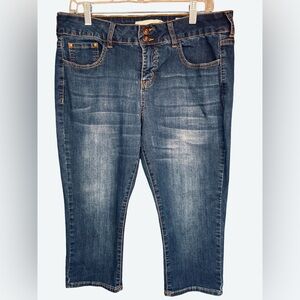 !it Jeans Dark Blue Denim Tiffany Skinny Capri Jeans 16